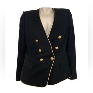 Consigned: Balmain Blazer Gold/Black size 42 FR (4-6)